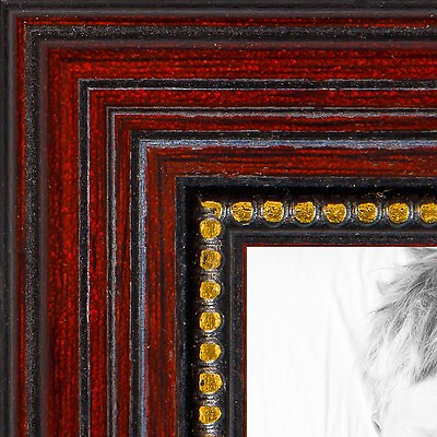 #ad #ad ArtToFrames Custom Picture Poster Frame Red Cherry with Beads 1quot; Wide Wood