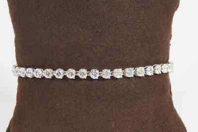 #ad Beautiful Simple Tennis Bracelet Made With High Quality Round Brilliant Cut CZ