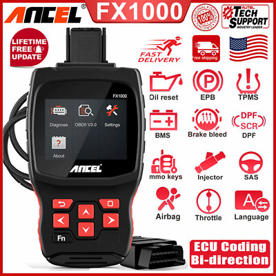 #ad ANCEL FX1000 Car OBD2 Scanner Full System Code Reader Diagnostic Tool ABS Oil