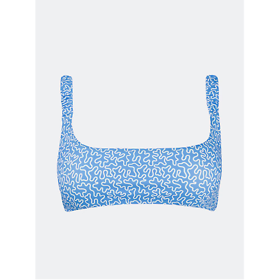 #ad NEW FISCH Colombier Square Neck Bikini Top Blue Medium