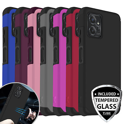 #ad For Moto G Power 5G 2023 Phone Case Mount Friendly Rubber Cover Tempered Glass