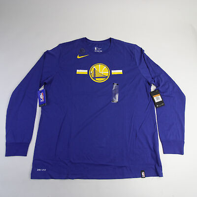 #ad Golden State Warriors Nike NBA Authentics Dri Fit Long Sleeve Shirt Men#x27;s New