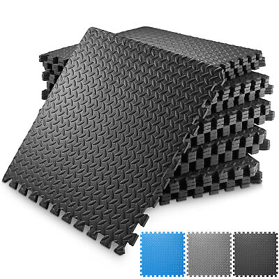 #ad Exercise Flooring Mats Foam Rubber Interlocking Puzzle Tiles 12 120 SQFT