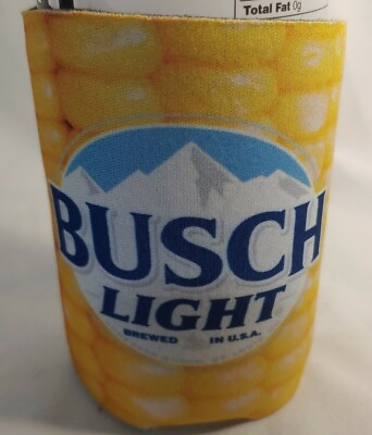 #ad Busch Light Beer CORN COB Can Cooler Koozie