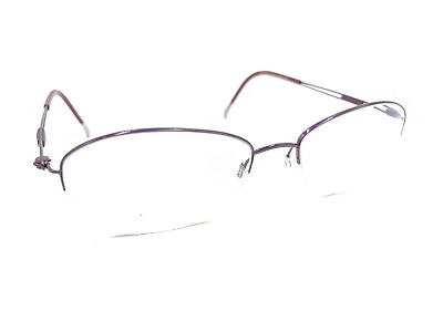 #ad Silhouette 4470 40 6072 Titanium Purple Half Rim Eyeglasses Frames 52 16 135