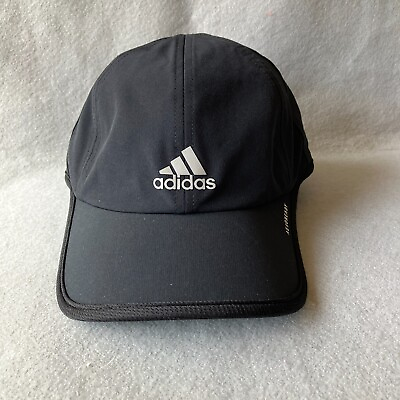 #ad Adidas Hat Mens Strap Back Black White Aeroready Flex Athletic Lightweight Cap
