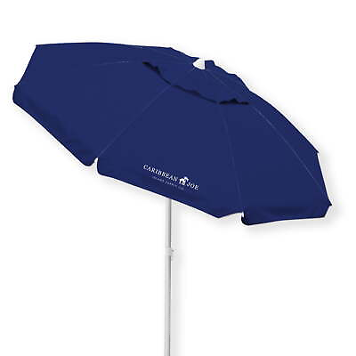 #ad 6.5#x27; Caribbean Joe tilting beach umbrella double canopy windproof design with