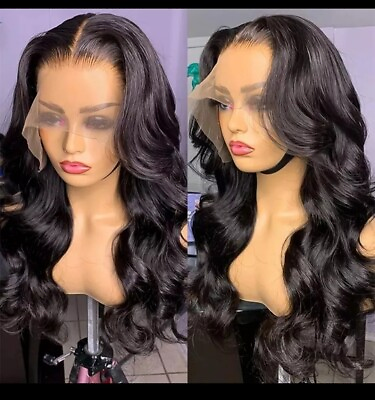 #ad Human Hair Wig Natural Color Full Lace Body Wave 20 Inches Q $139.90