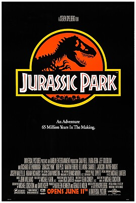 #ad Jurassic Park 1993 Movie Poster US Version Teaser #2