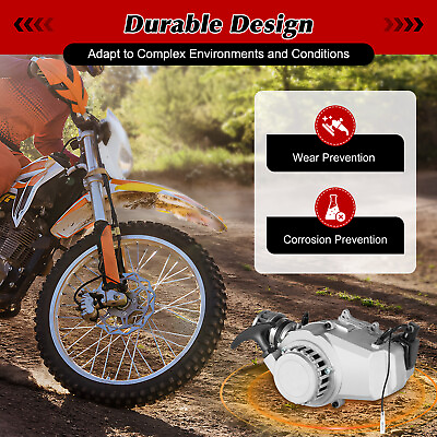 #ad 2 Stroke Pull Start Motor Engine Kit Fit Pocket Mini Dirt Bike Scooter Atv 49CC
