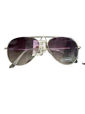 #ad Womens new purple lens silver frame aviator sunglasses Uv Protection