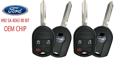 #ad 2 New Ford 3 Button Remote Key CWTWB1U793 80 Bit SA OEM Chip 4D63 A USA Seller $55.00