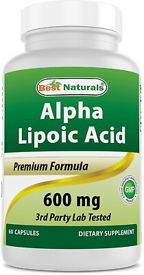 #ad Best Naturals alpha lipoic acid 600 mg 60 capsules ALA Powerful Antioxidant