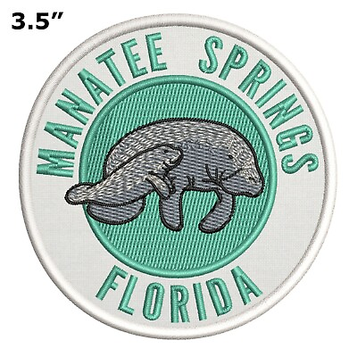 #ad Manatee Springs Florida Embroidered Patch Iron Sew On Gear Applique
