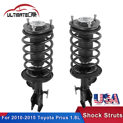 #ad Pair Front Complete Struts Shocks amp; Coil Springs For 2010 2015 Toyota Prius 1.8L