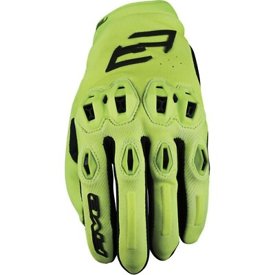 #ad Five STUNT EVO 2 AIRFLOW Gloves Neon Yellow Large #555 07414
