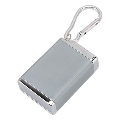 #ad Silver Ashtray Portable Mini Zinc Alloy Fireproof Delicate Ashtray Keychain US