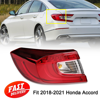 #ad For 2018 2021 Honda Accord Sendan Rear Brake Stop Lamp Driver Left Tail Lights $59.99