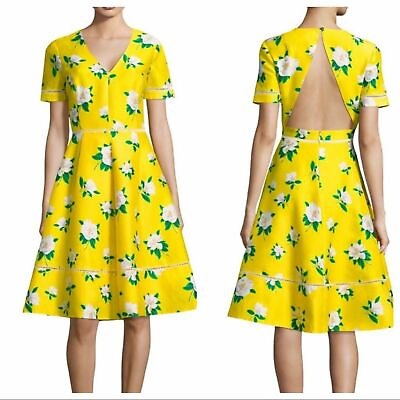 #ad Draper James Collection Magnolia Open Back Floral Dress 10
