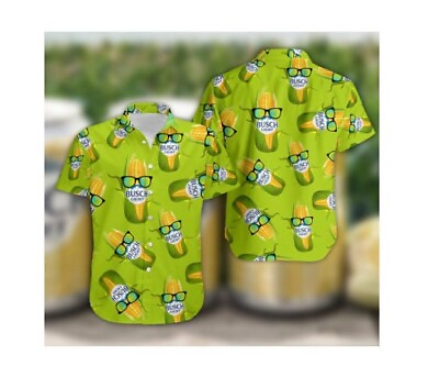 #ad Busch Light Beer Busch Latte Corn Hawaiian Shirt Aloha Unisex Summer Beach Shirt