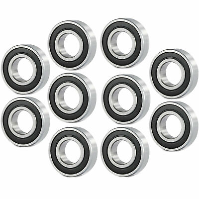 #ad 10 Pcs Premium 6800 2RS ABEC3 Rubber Sealed Deep Groove Ball Bearing 10x19x5mm