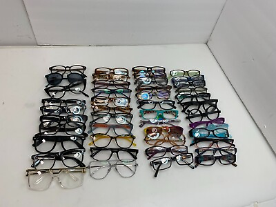 #ad Lot of 44 Eyeglass plastic no brands