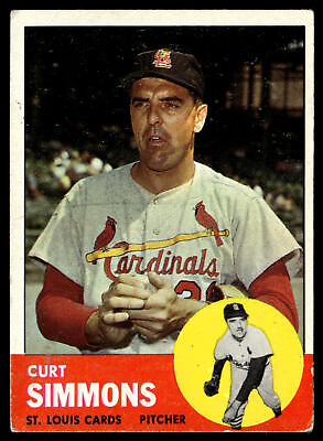 #ad 1963 Topps Curt Simmons #22 St. Louis Cardinals