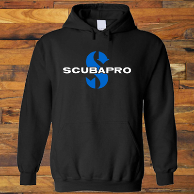 #ad Scubapro Scuba Pro Logo Black Hoodie Sweatshirt S to 3XL