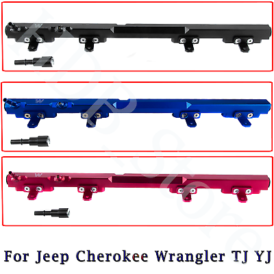 #ad Billet Aluminum Fuel Rail For 1997 2001 Jeep Cherokee XJ Wrangler TJ YJ 4.0L L6