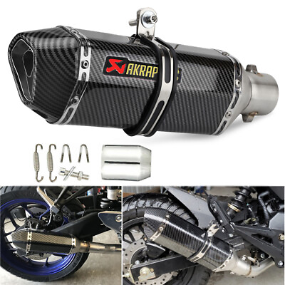 #ad Slip on 51mm Universal Motorcycle Exhaust Muffler Pipe with DB Killer Silencer