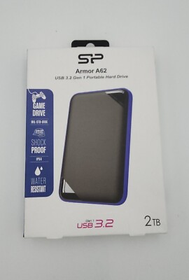 #ad New Silicon Power SP Armor A62 2TB Rugged USB 3.2 Portable Hard Drive