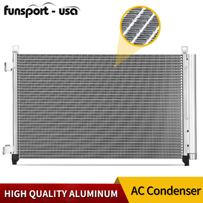 #ad Aluminum A C AC Condenser for 2014 2020 Nissan Rogue 2.5L With Receiver Drier