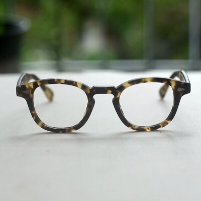 #ad Johnny Depp tortoise glasses men women#x27;s matte tortoise acetate eyeglasses SMALL