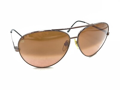 #ad Serengeti Essentials DR5137 Copper Brown Aviator Sunglasses Brown Lens 140 Japan