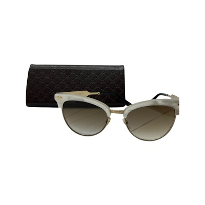 #ad GUCCI #3 Sunglasses Shell Gradient GG4283 White Gold