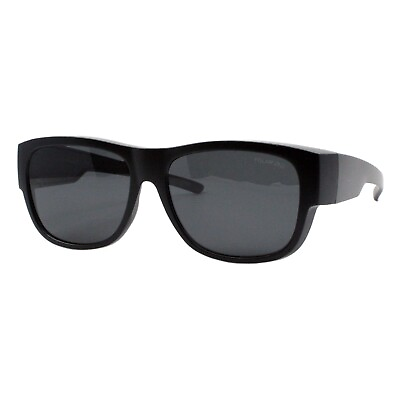 #ad Polarized Lens Fit Over Sunglasses Lightweight Soft Square Frame UV 400