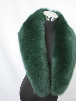 #ad 100% Real fox fur collar neck wrap scarf women jacket collar sleeve covers