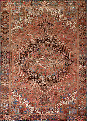 #ad Vintage Geometric Heriz Traditional Hand made Living Room Rug Area Carpet 10x13