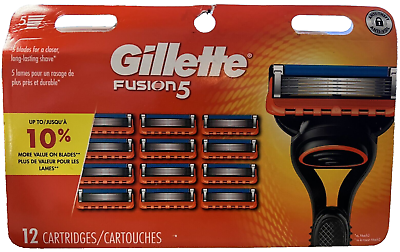 #ad Gillette Fusion 5 Razor Blade refills New Packs of 12 Cartridges Factory Sealed