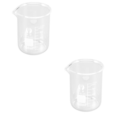 #ad 300ml low form glass beaker glass equipment 2x Glass Measuring Jug Chemistry $14.19