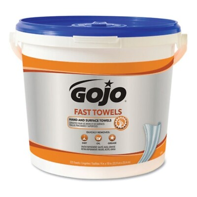 #ad GOJO 629802EA 9 in. x 10 in. Fast Towels Hand Cleaning Towels New 135 count