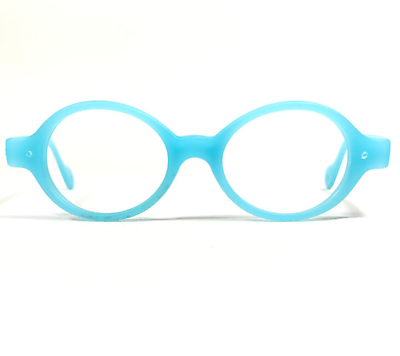 #ad Miraflex Kids Eyeglasses Frames BABY LUX Rubberized Blue Round 38 12 110