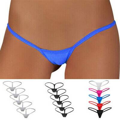 #ad 5Pcs set Womens Sexy Thong Mini G String Underwear Panties Micro Lingerie Panty