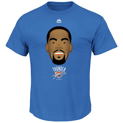 #ad Kevin Durant T Shirt Oklahoma City Thunder NBA Mens Emoji Blue $8.99