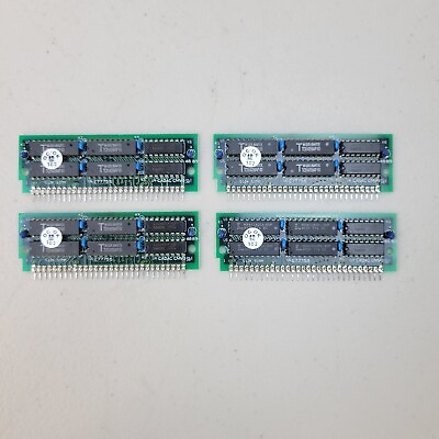 #ad 512k SIMM SIPP Set of 4 Memory Module 6 Chip Vintage E77755