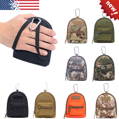 #ad Tactical Military Molle Pouch Mini Wallet Earphone Case Key Coin Card Holder Bag $8.89