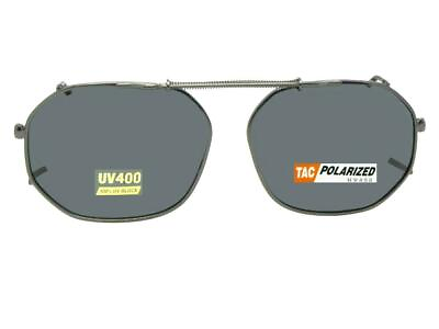 #ad Round Square Shape Polarized Clip on Sunglasses