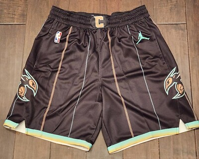 #ad Nike Charlotte Hornets City Edition Basketball Shorts DO9651 010 NWT 🔥