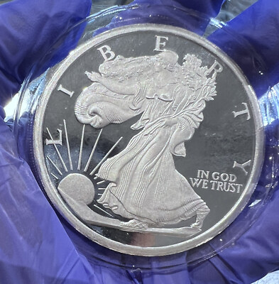 #ad 5 oz Walking Liberty Silver Round New Mint Sealed ***special**