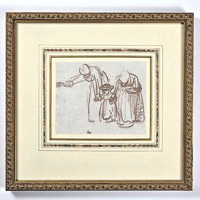 #ad Quintessa Art Collection Rembrandt quot;Two Women Teaching Child To Walkquot; Print COA $136.00